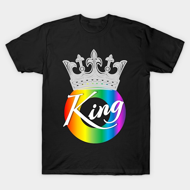 King Rainbow Pride with crown T-Shirt by Beneforma Photo